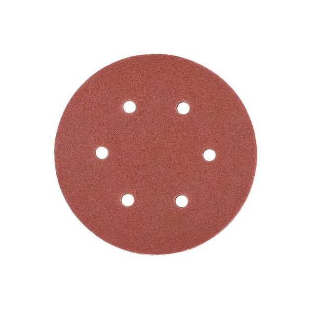 Круг шліфувальний з наждачним папером з липучкою YATO: Ø= 150мм, Р80, 6 отворів до YT-09739, -09740, 50 шт, фото , зображення 3 | SNABZHENIE.com.ua