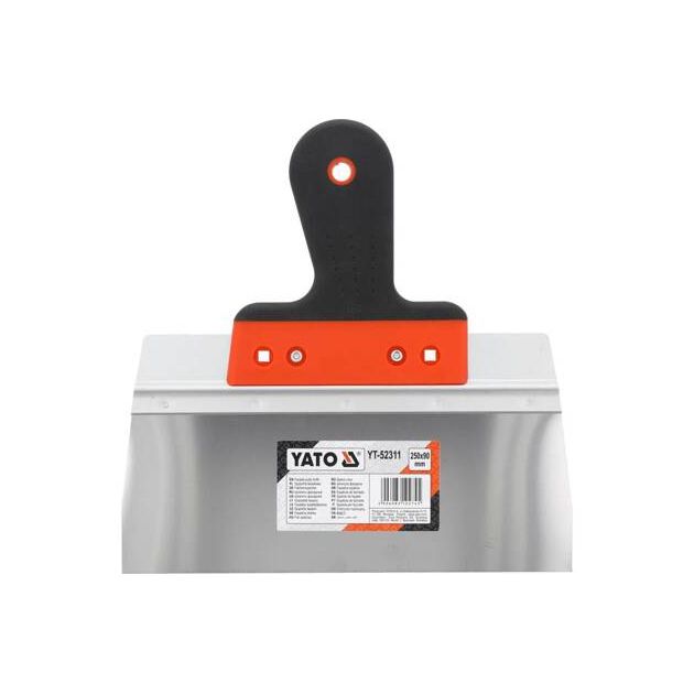 Шпатель фасадний YATO 250х90мм, нержавіюча сталь, двокомпонентна ручка, фото , изображение 3 | SNABZHENIE.com.ua