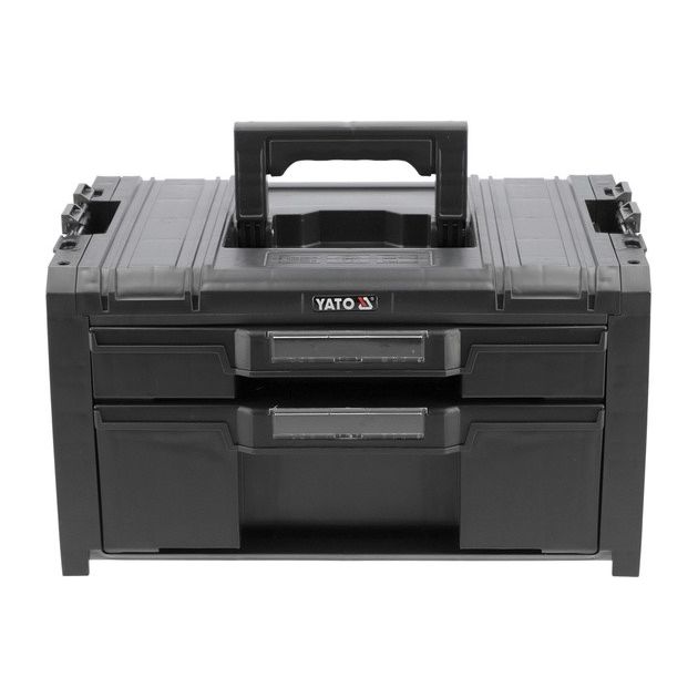 Ящик модульный Т2 S12 пластиковый YATO с 2 ячейками 450x313x245 мм, фото , изображение 2 | SNABZHENIE.com.ua