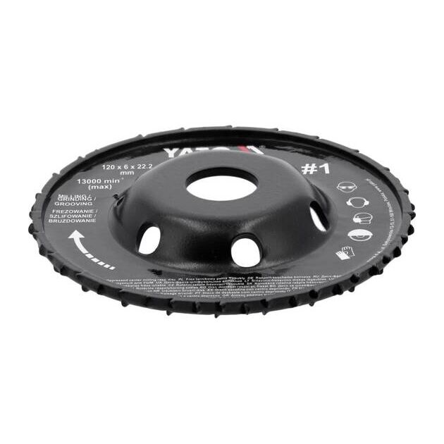 Диск-фреза YATO 120/22.2 мм для дерева, шпаклівки, гіпсу, фото , изображение 5 | SNABZHENIE.com.ua