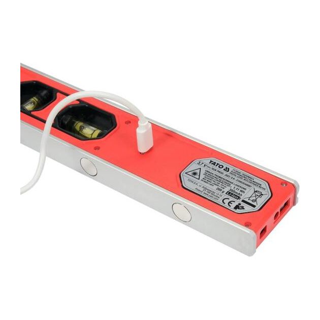 Рівень TORPEDO YATO з лазерним дальноміром, 230мм, 2 капсули, фото , изображение 10 | SNABZHENIE.com.ua