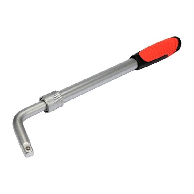 Ключ для коліс телескопічний YATO L-подібний, квадр- 1/2, 2 насадки: М17x19 і М21х23, l= 385-530 мм, фото , зображення 3 | SNABZHENIE.com.ua