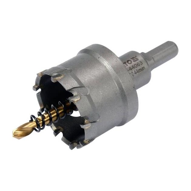 Свердло коронка по металу TCT YATO 44x103 мм, товщина до 25 мм, 3/8, фото , зображення 2 | SNABZHENIE.com.ua Свердло коронка по металу TCT YATO 44x103 мм, товщина до 25 мм, 3/8, фото , зображення 2 | SNABZHENIE.com.ua