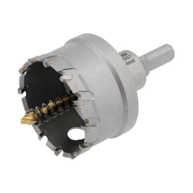 Сверло коронка по металу YATO TCT 54x103 мм, 6-гранний хвост 3/8, до 25 мм, фото , зображення 2 | SNABZHENIE.com.ua Сверло коронка по металу YATO TCT 54x103 мм, 6-гранний хвост 3/8, до 25 мм, фото , зображення 2 | SNABZHENIE.com.ua