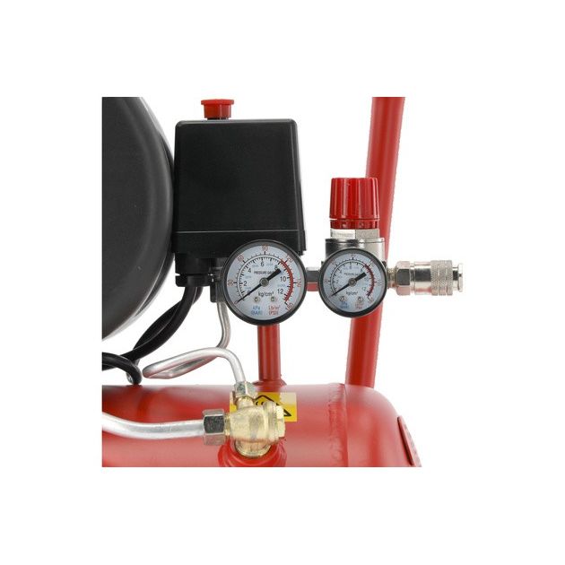 Компрессор YATO 230 В, 1,5 кВт, 8 Bar, 200 л/мин, ресивер 24 л, фото , изображение 4 | SNABZHENIE.com.ua