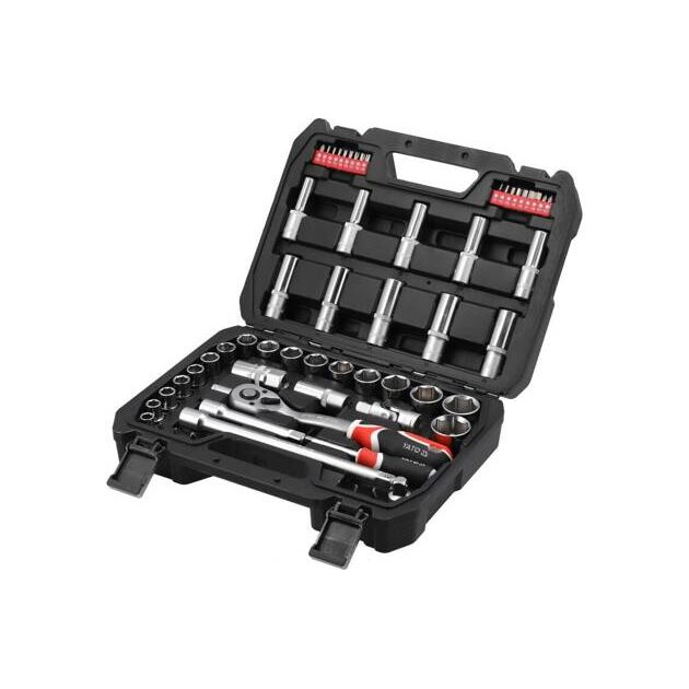 Набор головок и бит YATO 1/2", 1/4", 60 элементов, фото , изображение 7 | SNABZHENIE.com.ua