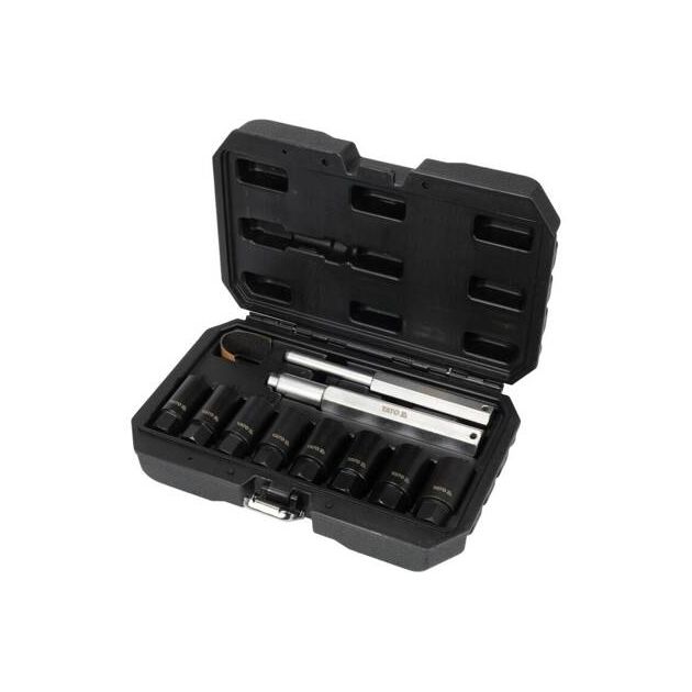 Ударные торцевые головки для колесных дисков YATO: М18-25 мм, 8 шт., фото , изображение 2 | SNABZHENIE.com.ua