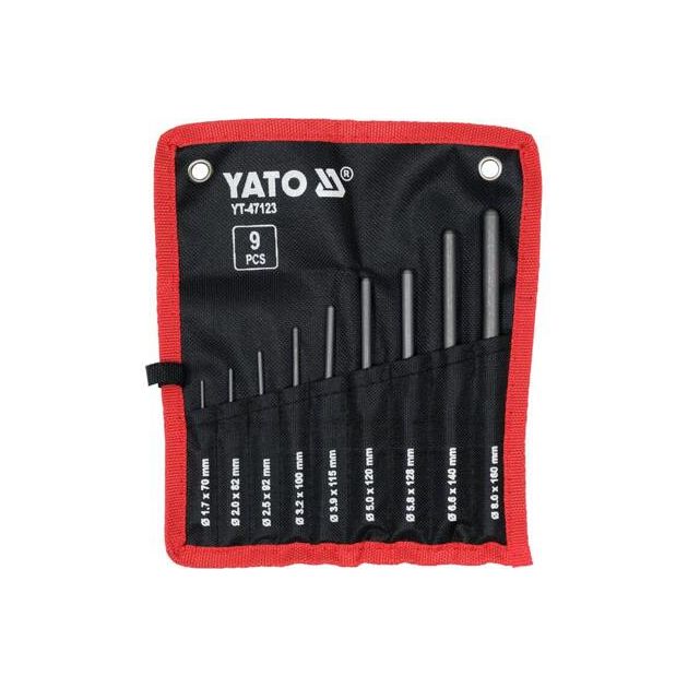 Пробойники с шариковыми наконечниками YATO: Ø= 1,7-2 мм, l= 70-160 мм, 9 шт., фото , изображение 3 | SNABZHENIE.com.ua