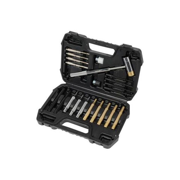 Пробійники прецизійні YATO: Ø= 20 мм, з молотком- 200 г, компл. 21 од., фото , зображення 2 | SNABZHENIE.com.ua