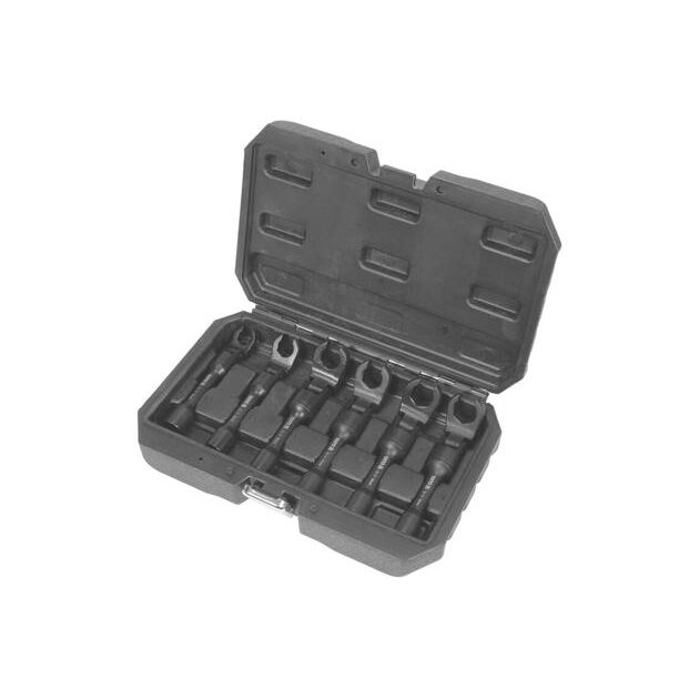 Ключі накидні відкриті на шарнірі до квадр. 3/8 YATO, М 12, 14, 16, 17, 18, мм, 6 шт., фото , зображення 2 | SNABZHENIE.com.ua