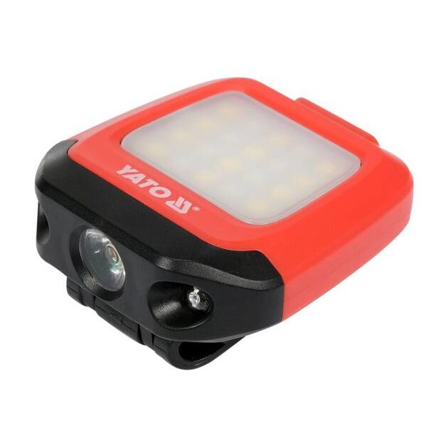 Ліхтар на чоло діодний 2в1 YATO з живленням від Li-Po акумулятора 3,7 В 500 мАгод, 200/150 Лм, USB зарядка, фото , зображення 11 | SNABZHENIE.com.ua