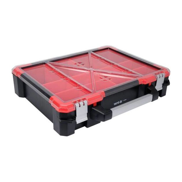 Органайзер пластиковый YATO на 12 ячеек, 490x420x115 мм, фото , изображение 7 | SNABZHENIE.com.ua