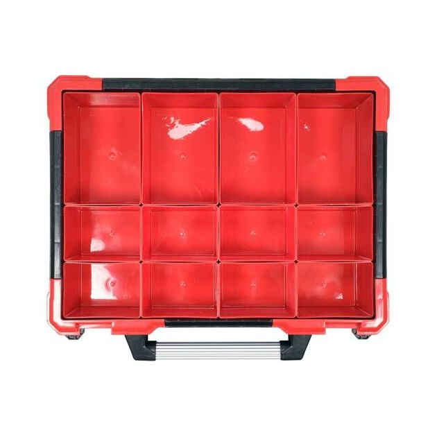 Органайзер пластиковый YATO на 12 ячеек, 490x420x115 мм, фото , изображение 9 | SNABZHENIE.com.ua