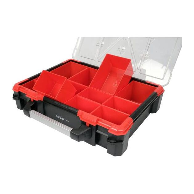 Органайзер пластиковый YATO на 12 ячеек, 490x420x115 мм, фото , изображение 11 | SNABZHENIE.com.ua