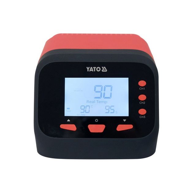 Паяльная станция YATO 110-230V, 75Вт, 90-480°C, жало T12, LCD, фото , изображение 3 | SNABZHENIE.com.ua