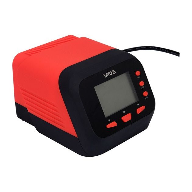 Паяльная станция YATO 110-230V, 75Вт, 90-480°C, жало T12, LCD, фото , изображение 4 | SNABZHENIE.com.ua