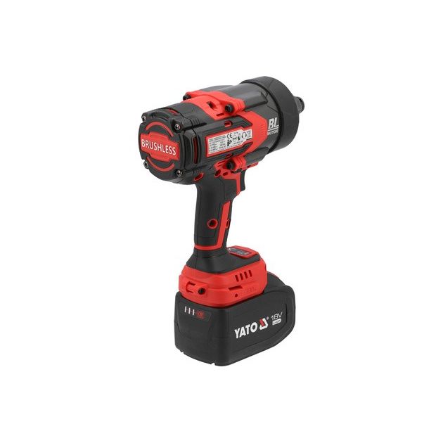 Гайковерт аккумуляторный YATO 18 В, 6 Ач, 2400 Нм, квадрат 3/4", фото , изображение 2 | SNABZHENIE.com.ua