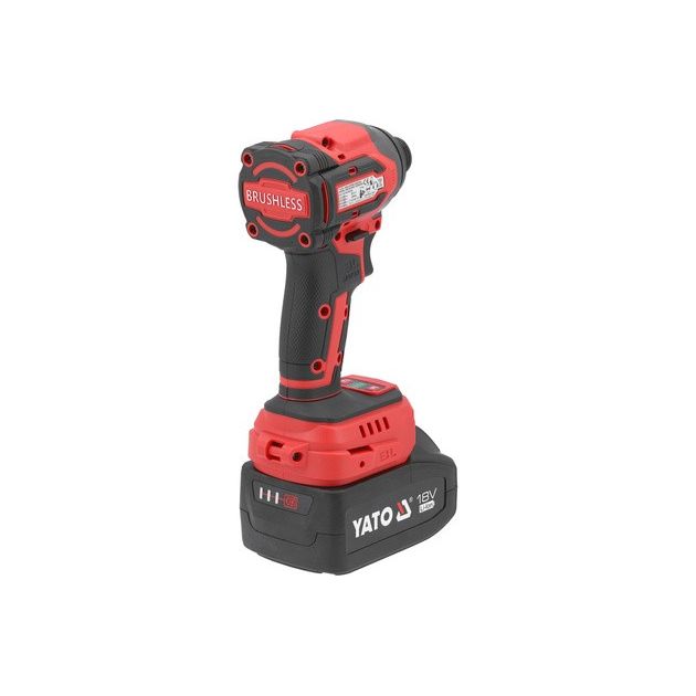 Безщітковий ударний шуруповерт YATO 18 В, 230 Nm, 1/4" тримач, фото , изображение 2 | SNABZHENIE.com.ua