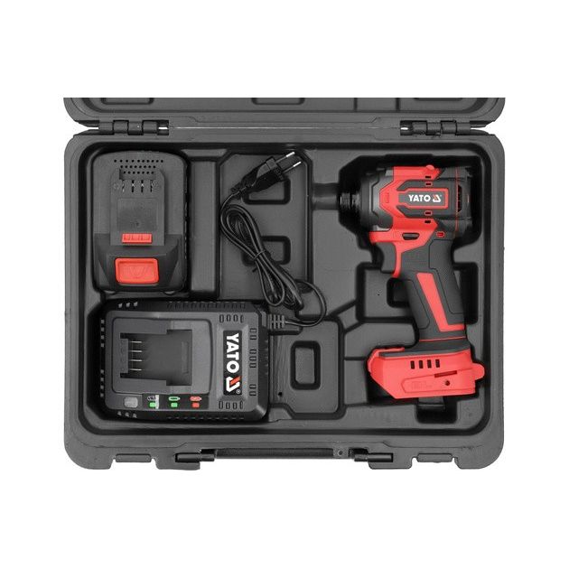 Безщітковий ударний шуруповерт YATO 18 В, 230 Nm, 1/4" тримач, фото , изображение 5 | SNABZHENIE.com.ua