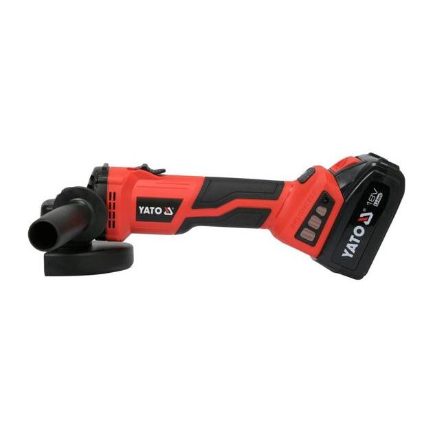 Шліфмашина кутова акумуляторна YATO 18В, 125мм, безщіткова, повільн. старт, фото , изображение 2 | SNABZHENIE.com.ua