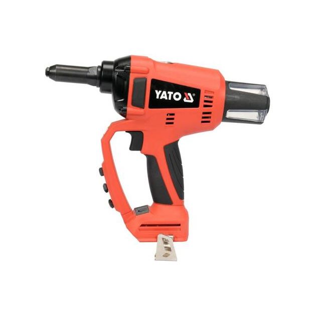 Заклепочник YATO Li-Ion 18В 20kN для заклепок 2,4-5,0мм (без АКБ), фото , изображение 3 | SNABZHENIE.com.ua