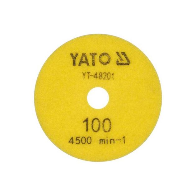 Круг шлифовальный алмазный YATO 100 мм, G100, 4500 об/мин, для камня, фото , изображение 3 | SNABZHENIE.com.ua