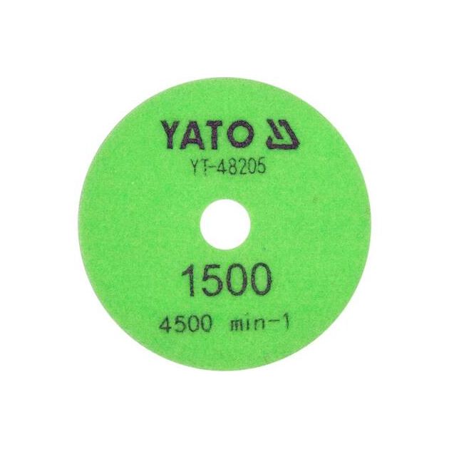 Круг шліфувальний алмазний з липучкою YATO, ?= 100 мм, G1500, макс. 4500 об/хв, по каменю в сух/мокр, фото , зображення 3 | SNABZHENIE.com.ua