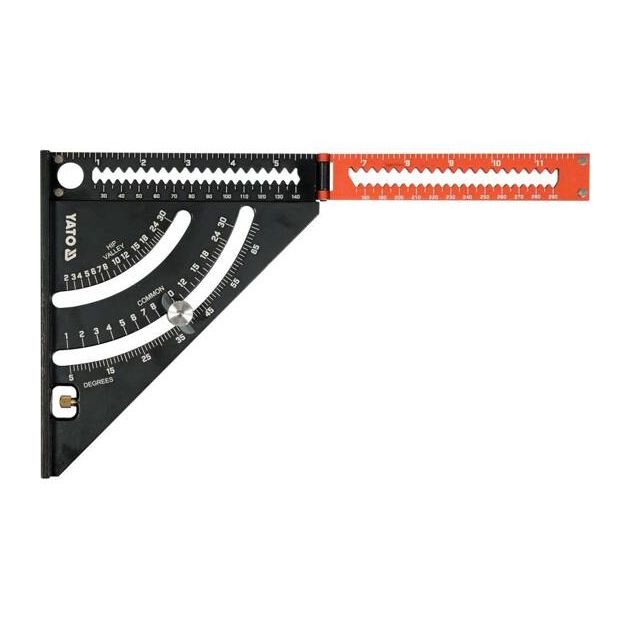 Кутник алюмінієвий зі стопкою 140 мм, 90°-45°-45° YATO l= 210/290 мм з транспортиром, фото , зображення 3 | SNABZHENIE.com.ua