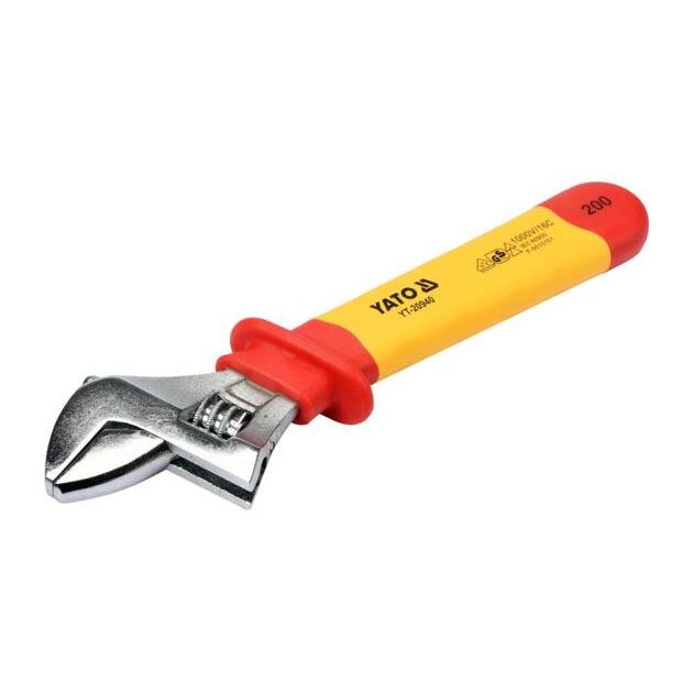 Ключ розвідний YATO : L= 200 мм, ізольований корпус VDE до 1000V [6/48], фото , зображення 2 | SNABZHENIE.com.ua
