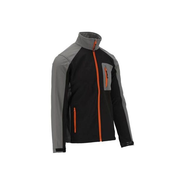 Рабочая куртка SOFTSHELL YATO M, черно-серая, 3 кармана, фото , изображение 3 | SNABZHENIE.com.ua
