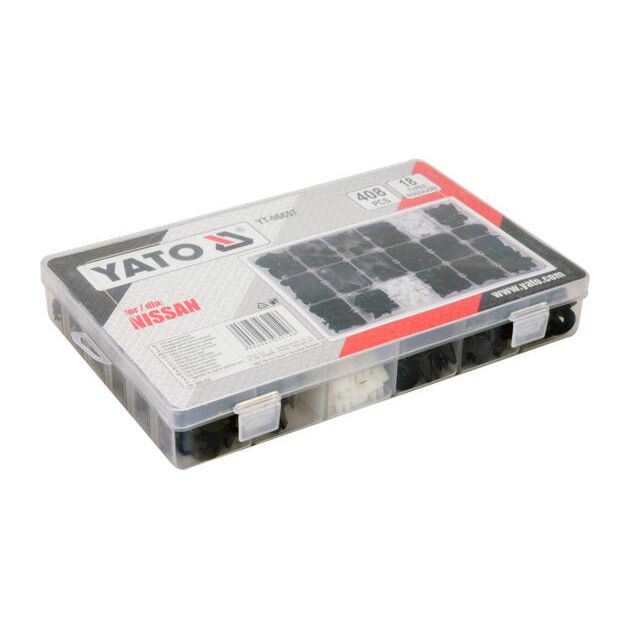 Набір кріплень обшивки NISSAN YATO, 18 типоразмерів, 418 шт (YT-06657), фото , зображення 4 | SNABZHENIE.com.ua Набір кріплень обшивки NISSAN YATO, 18 типоразмерів, 418 шт (YT-06657), фото , зображення 4 | SNABZHENIE.com.ua