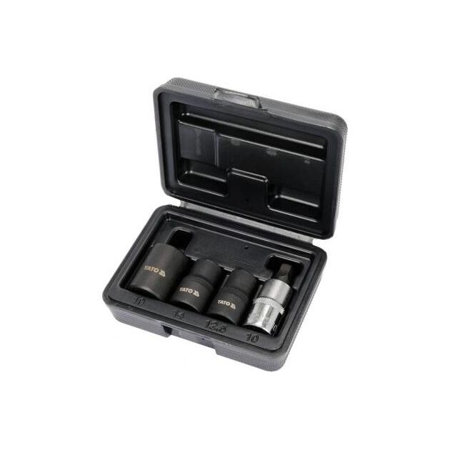 Головки 5-гранные для тормозных суппортов YATO, 4 шт, 10 мм бит., фото , изображение 3 | SNABZHENIE.com.ua