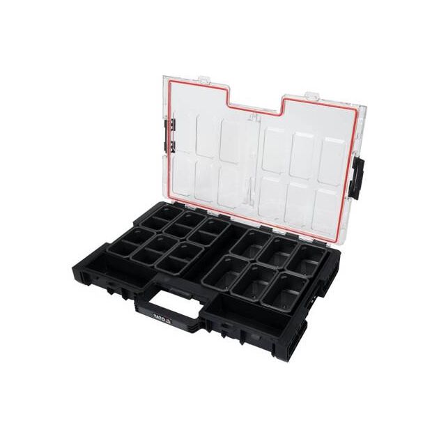 Органайзер з 12 знімними осередками YATO, 531x379x77 мм, пластиковий корпус, фото , зображення 3 | SNABZHENIE.com.ua Органайзер з 12 знімними осередками YATO, 531x379x77 мм, пластиковий корпус, фото , зображення 3 | SNABZHENIE.com.ua