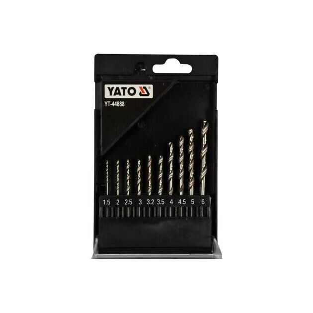 Набір сверел по металу YATO 1.5 - 6 мм, HEX-1/4, для нержавіючої та конструкційної сталі, 10 шт в футлярі (YT-44888), фото , зображення 6 | SNABZHENIE.com.ua Набір сверел по металу YATO 1.5 - 6 мм, HEX-1/4, для нержавіючої та конструкційної сталі, 10 шт в футлярі (YT-44888), фото , зображення 6 | SNABZHENIE.com.ua