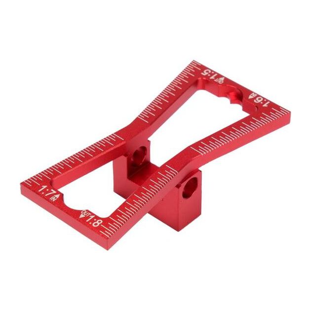 Шаблон розмічальний YATO контур "ластівковий хвіст" зі шкалою, 64х 23х 18 мм, фото , зображення 3 | SNABZHENIE.com.ua