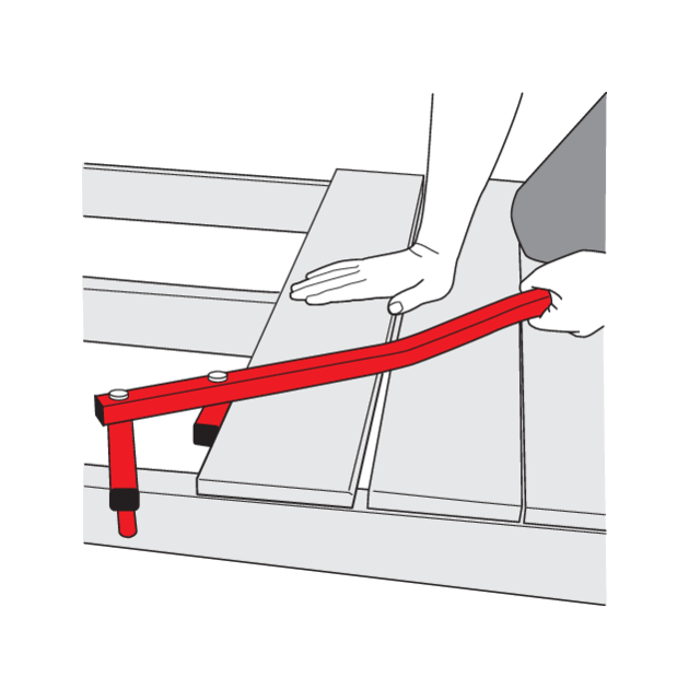 Дотягувач дошок YATO, 670 мм, кути 45° і 90°, фото , изображение 4 | SNABZHENIE.com.ua