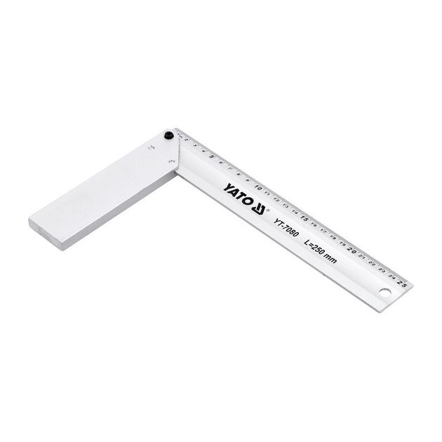 Уголок столярний алюмінієвий YATO l = 250 мм (YT-7080), фото , зображення 3 | SNABZHENIE.com.ua