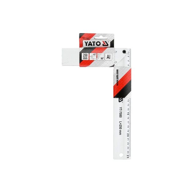 Уголок столярний алюмінієвий YATO l = 250 мм (YT-7080), фото , зображення 5 | SNABZHENIE.com.ua