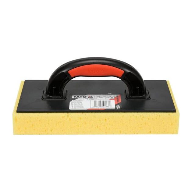 Терка пластиковая с жёлтой гидрогубкой YATO, 270 x 130 мм, фото , изображение 3 | SNABZHENIE.com.ua