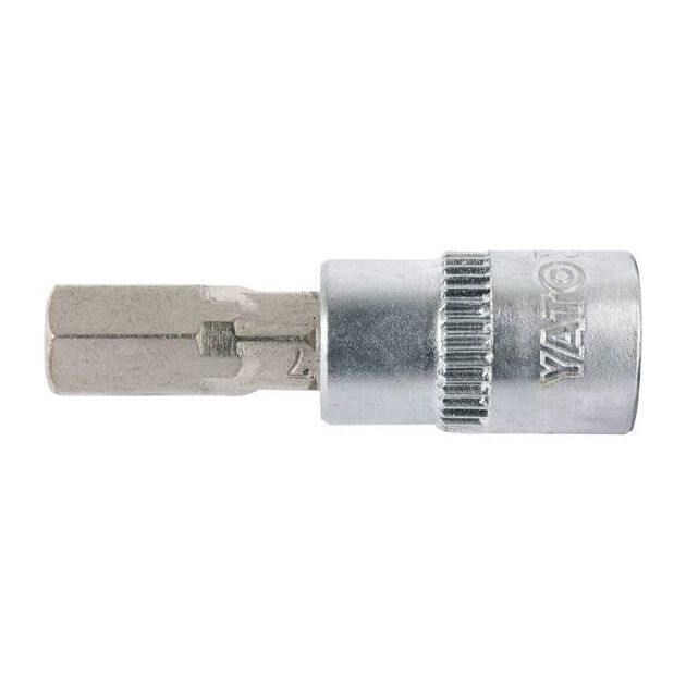 Головка торцева під квадрат 1/4 YATO з насадкою HEX M7, довжина 37 мм YATO (YT-04374), фото , зображення 3 | SNABZHENIE.com.ua