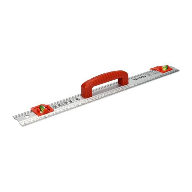 Лінійка алюмінієва з ручкою YATO 500 x 59 x 2 мм, 2 капсули (YT-70713), фото , зображення 3 | SNABZHENIE.com.ua