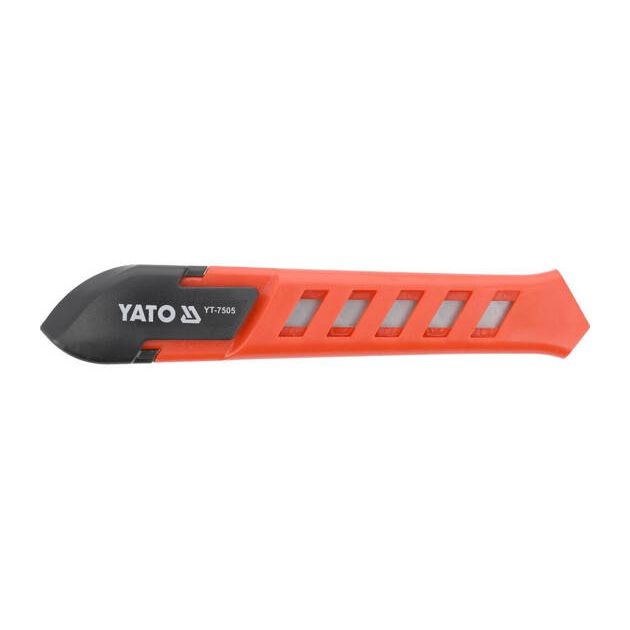 Нож YATO с сегментным лезвием 18 мм (YT-7505), фото , изображение 3 | SNABZHENIE.com.ua Нож YATO с сегментным лезвием 18 мм (YT-7505), фото , изображение 3 | SNABZHENIE.com.ua