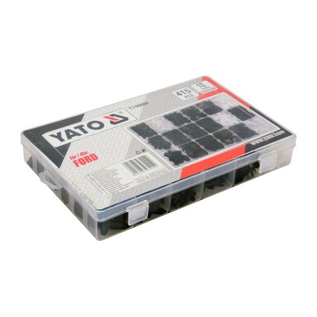 Набор креплений обшивки FORD YATO, 415 шт, 18 типов (YT-06660), фото , изображение 4 | SNABZHENIE.com.ua Набор креплений обшивки FORD YATO, 415 шт, 18 типов (YT-06660), фото , изображение 4 | SNABZHENIE.com.ua