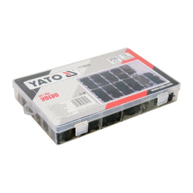 Крепления обшивки VOLVO YATO, 350 шт, 12 типоразмеров (YT-06655), фото , изображение 4 | SNABZHENIE.com.ua Крепления обшивки VOLVO YATO, 350 шт, 12 типоразмеров (YT-06655), фото , изображение 4 | SNABZHENIE.com.ua