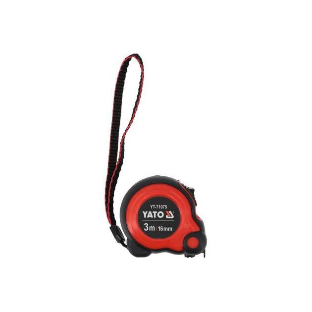 Рулетка YATO 3 м x 16 мм, сталь, нейлоновое покрытие, двойная блокировка, фото , изображение 3 | SNABZHENIE.com.ua