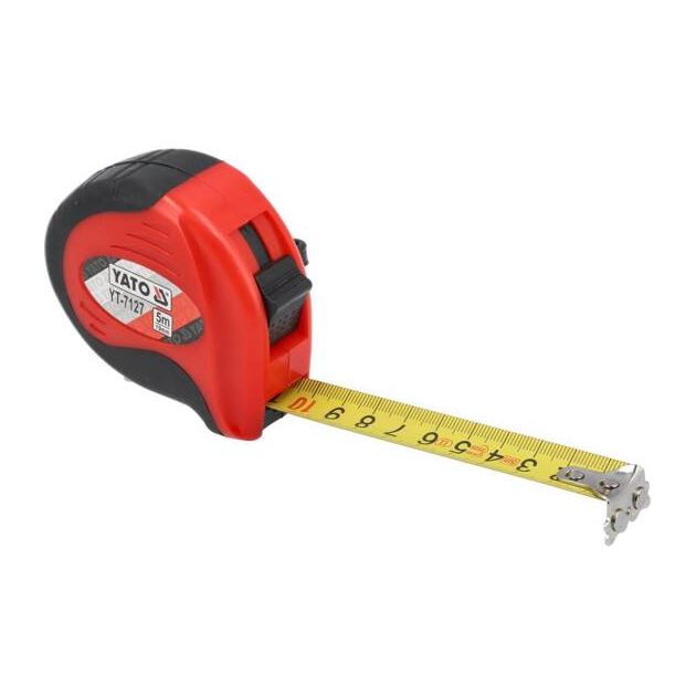 Рулетка YATO 5 м x 19 мм с магнитным наконечником и нейлоновым покрытием, фото , изображение 5 | SNABZHENIE.com.ua