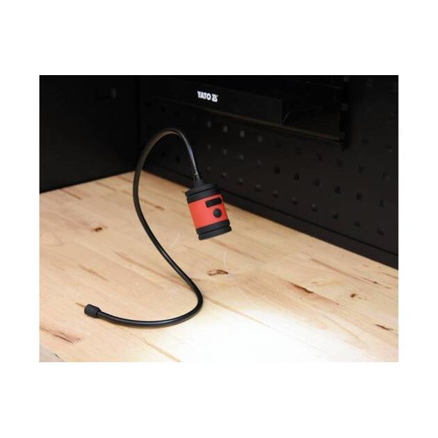 Лампа світлодіодна акумуляторна з гнучким держателем YATO Li-Po 3.7 В 1.5 Ач 3 Вт 100 лм (YT-08516), фото , зображення 7 | SNABZHENIE.com.ua