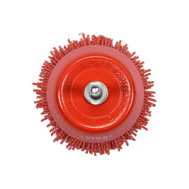 Щетка зачистная нейлоновая YATO 75 мм, хвостовик 6 мм (YT-47782), фото , изображение 3 | SNABZHENIE.com.ua Щетка зачистная нейлоновая YATO 75 мм, хвостовик 6 мм (YT-47782), фото , изображение 3 | SNABZHENIE.com.ua