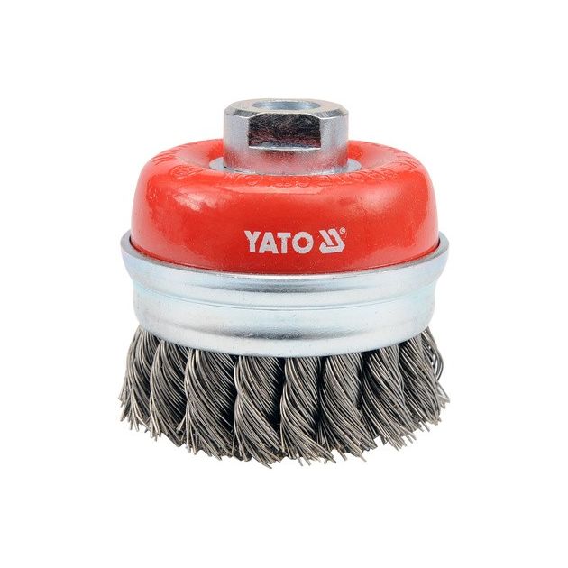 Щетка-крацовка 75 мм, чашка YATO (YT-4768), фото , изображение 2 | SNABZHENIE.com.ua