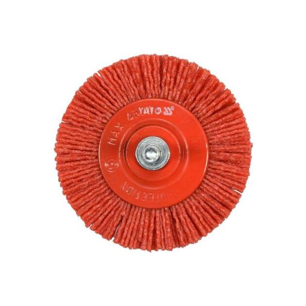 Щетка зачистная нейлоновая дисковая YATO 75 мм, хвостовик 6 мм, фото , изображение 3 | SNABZHENIE.com.ua Щетка зачистная нейлоновая дисковая YATO 75 мм, хвостовик 6 мм, фото , изображение 3 | SNABZHENIE.com.ua